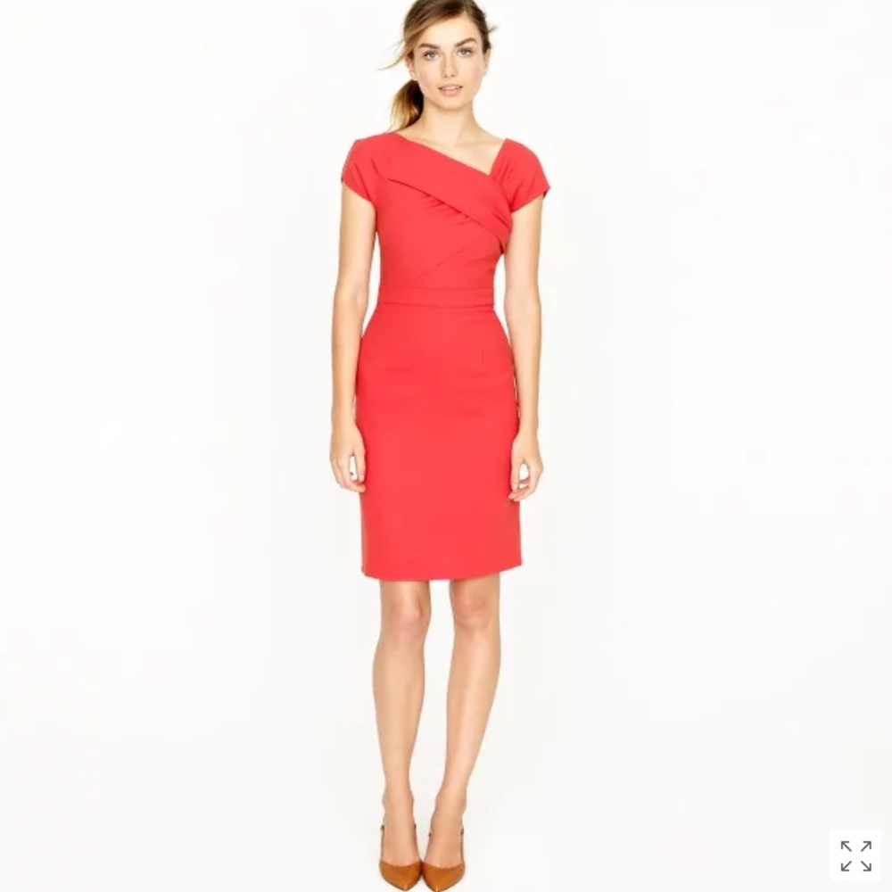 J.Crew Origami sheath dress in wool crepe